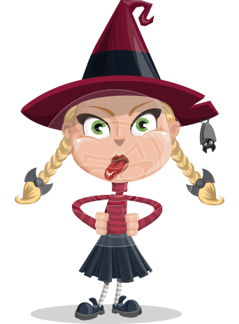 Little Witch Kid Cartoon Vector Character